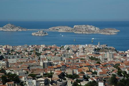 Prison island Iff, seen from the cathedral