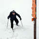 Go up the hill while deep snow present - that is not easy