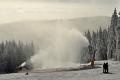 Snow cannons at work